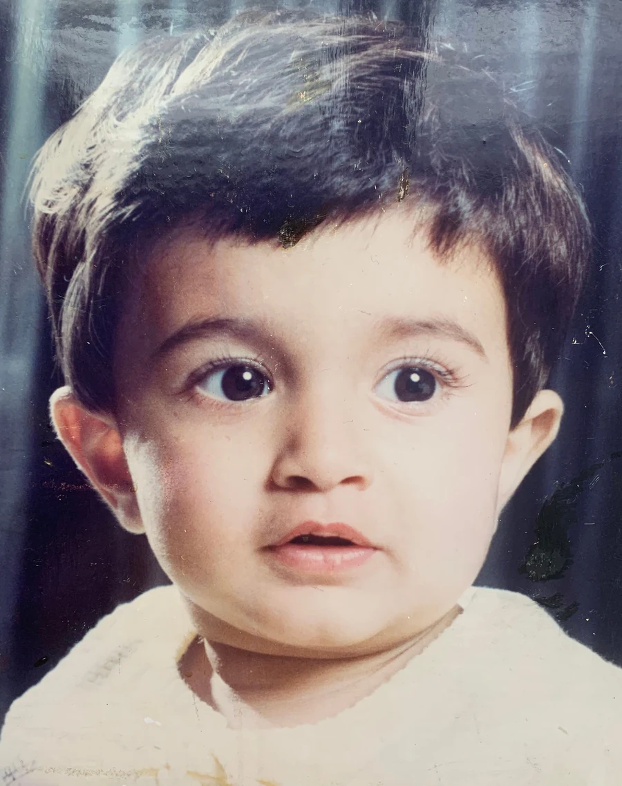 A close-up childhood portrait.