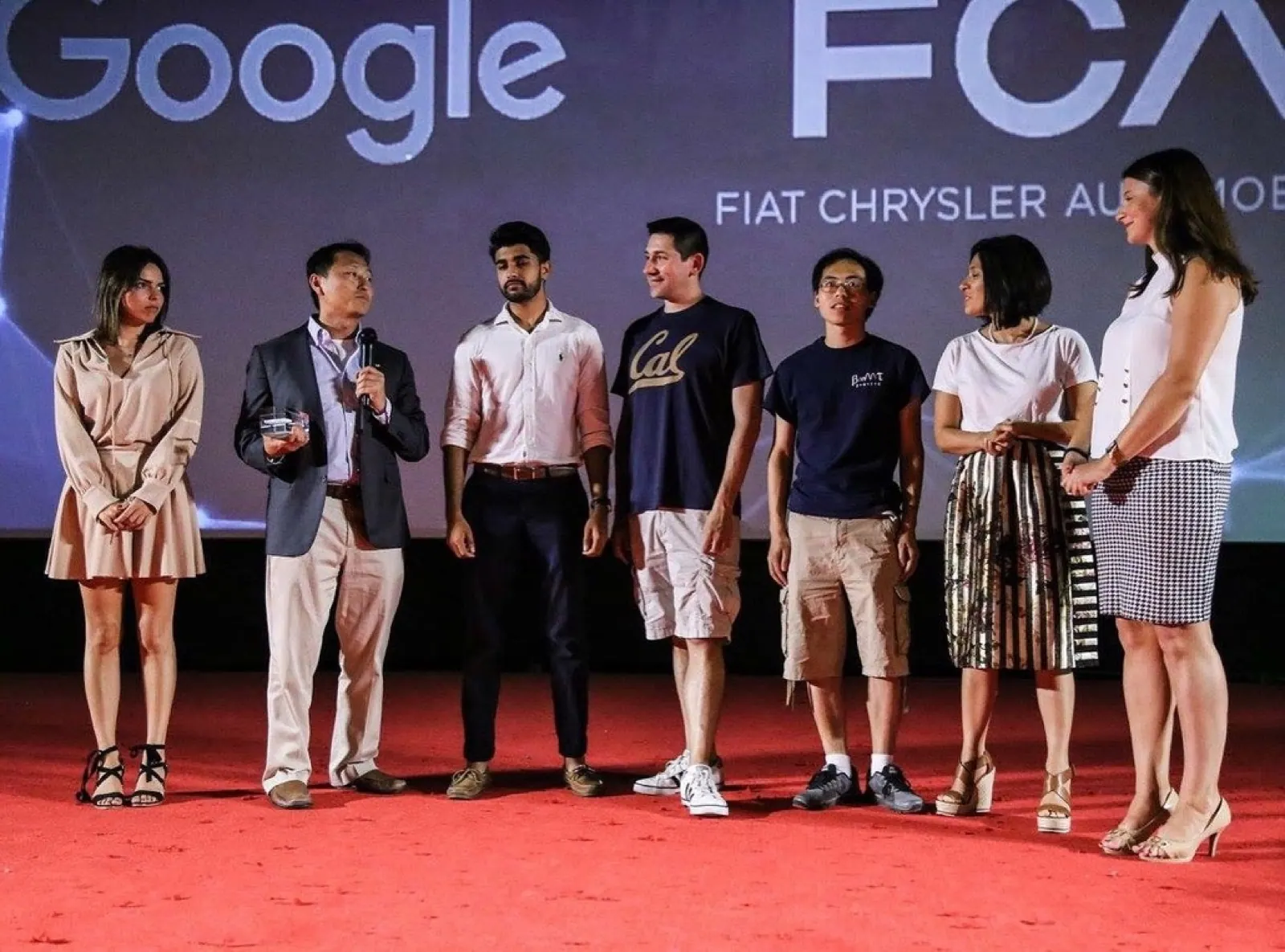 Stage moment from a startup program.
