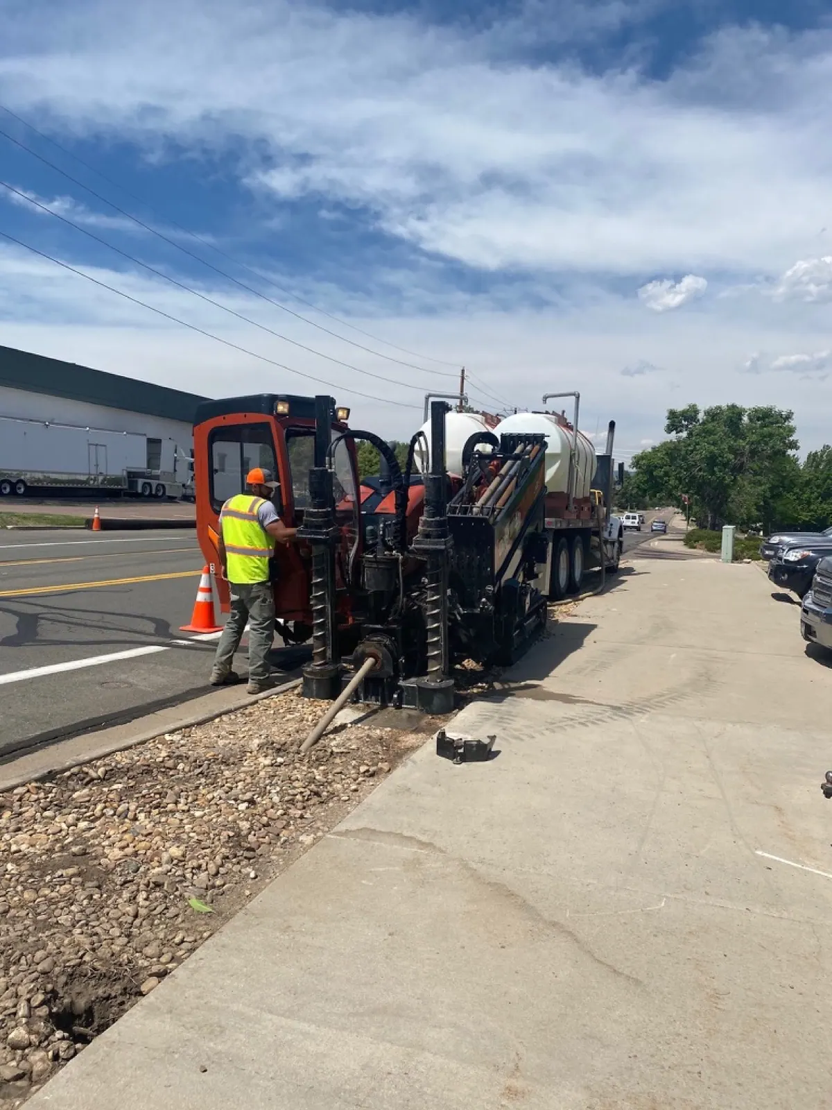 Field work from an infrastructure deployment.