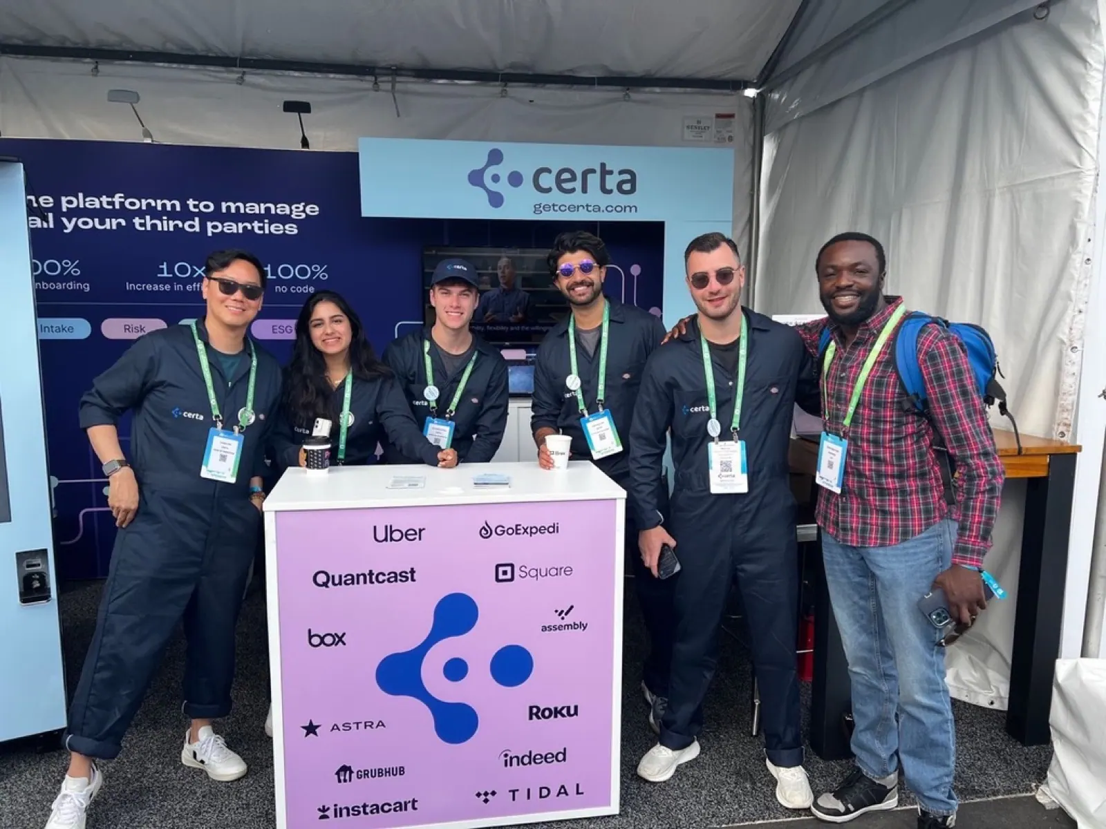 Certa team booth at a field event.