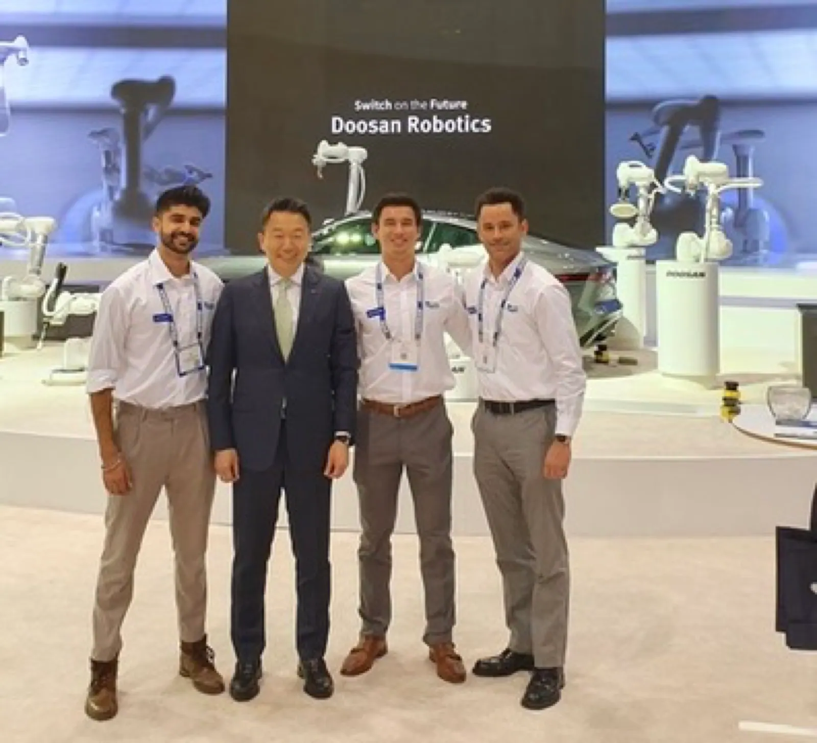 Professional visit with robotics partners.