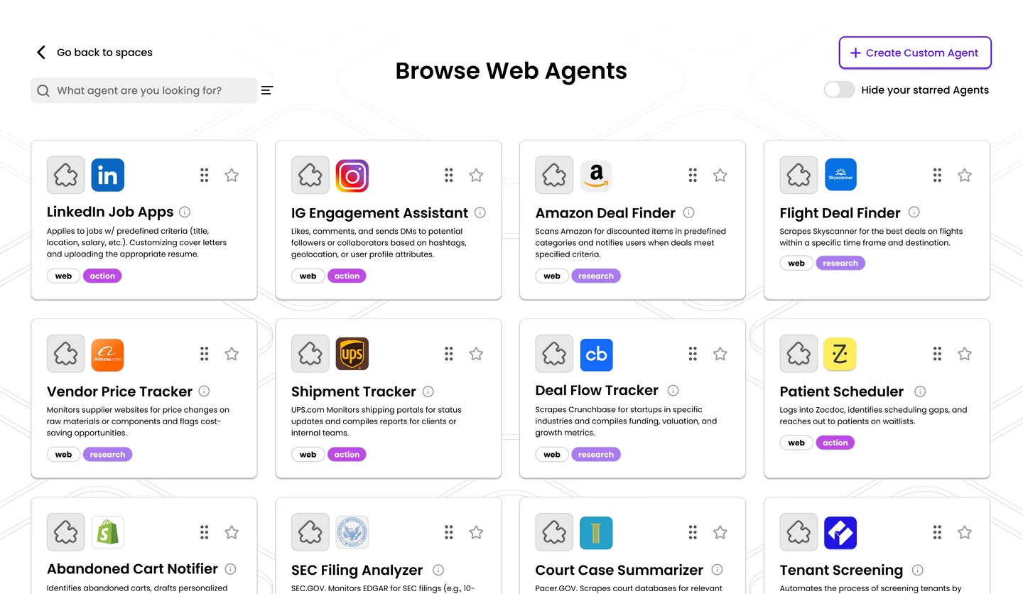 A library of web agents