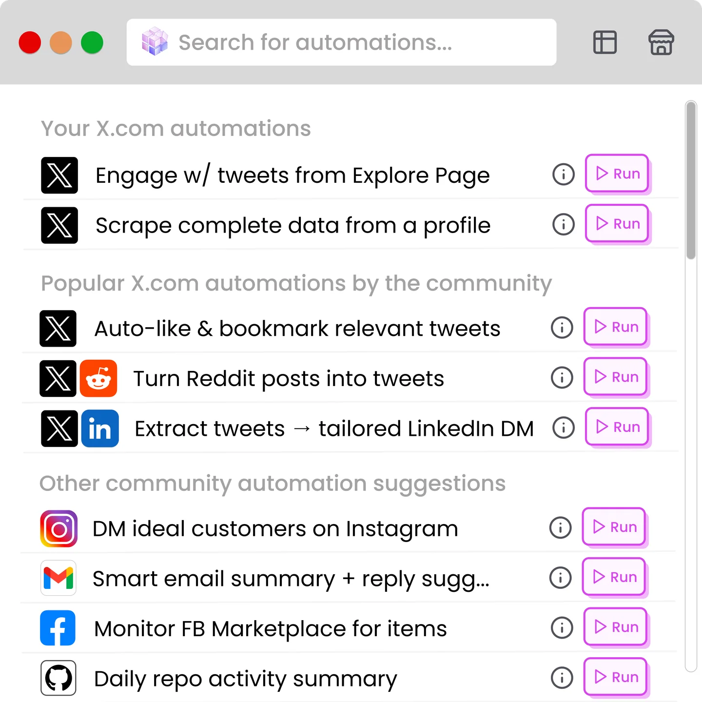 Automation, in the browser