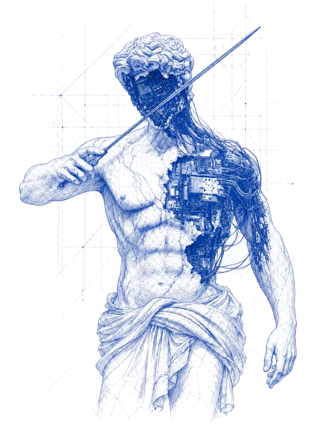 Computational statue from the Bytespace Labs identity