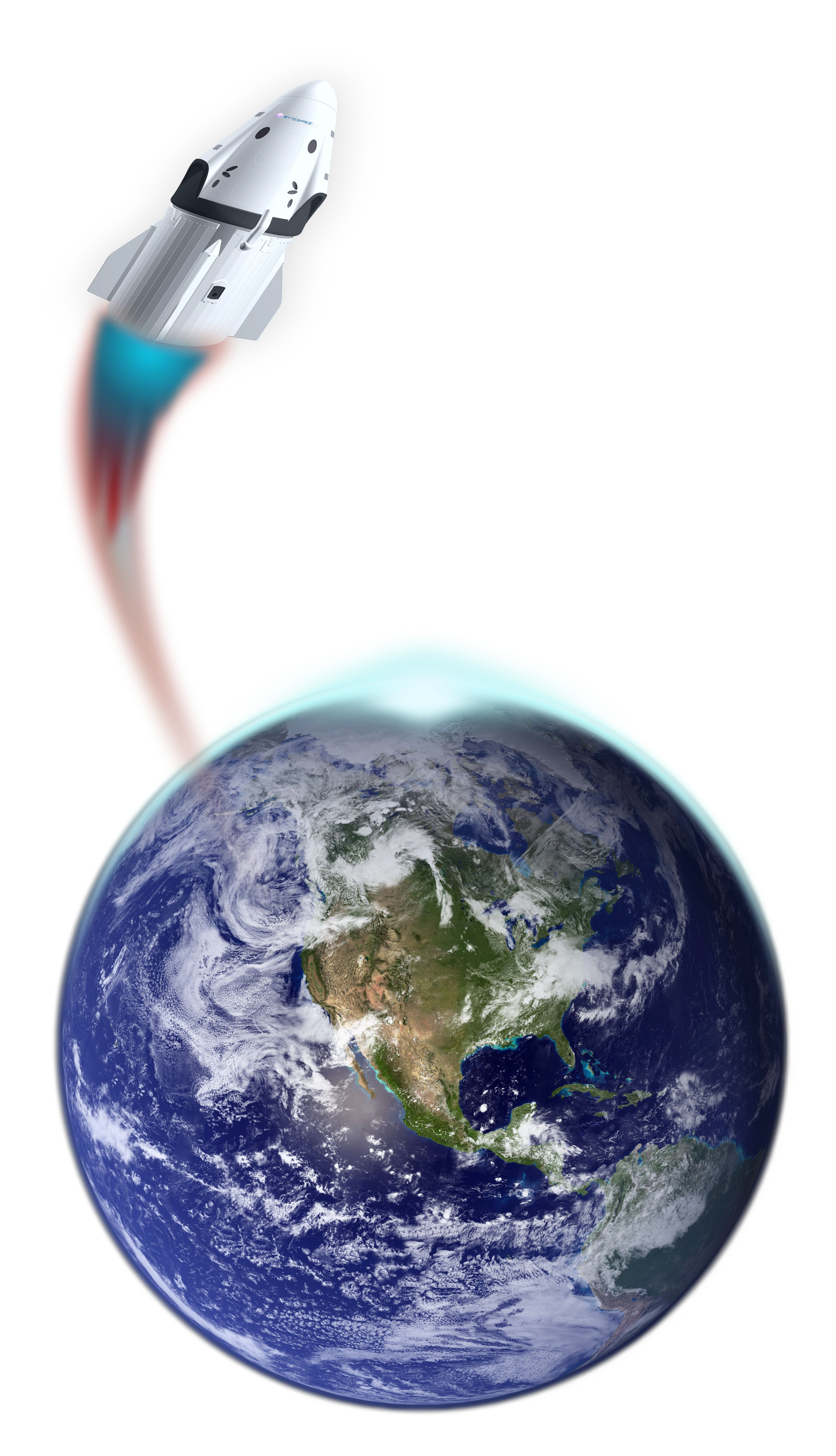 Earth & rocket